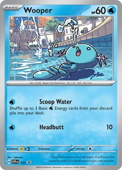 Wooper Pokemon card from Scarlet & Violet Black Star Promos, card number 155