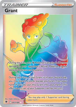 Grant Pokemon card from Astral Radiance, card number 203