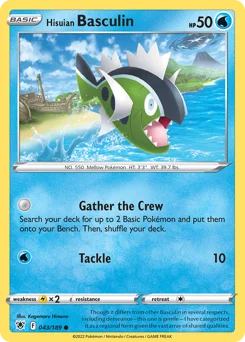 Hisuian Basculin Pokemon card from Astral Radiance, card number 43