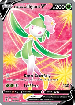 Hisuian Lilligant V Pokemon card from Astral Radiance, card number 162
