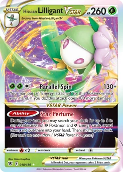 Hisuian Lilligant VSTAR Pokemon card from Astral Radiance, card number 18