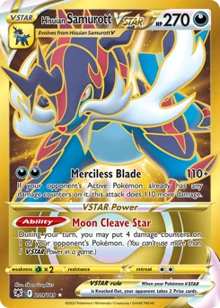 Hisuian Samurott VSTAR Pokemon card from Astral Radiance, card number 209