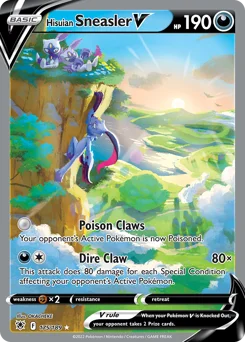 Hisuian Sneasler V Pokemon card from Astral Radiance, card number 175