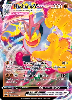 Machamp VMAX Pokemon card from Astral Radiance, card number 73