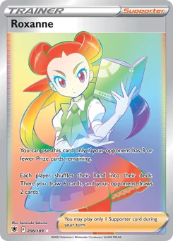 Roxanne Pokemon card from Astral Radiance, card number 206