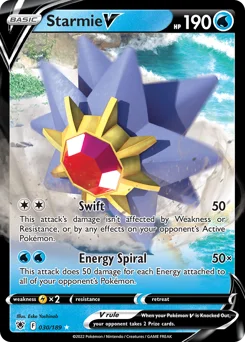 Starmie V Pokemon card from Astral Radiance, card number 30