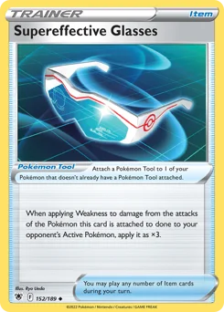 Supereffective Glasses Pokemon card from Astral Radiance, card number 152
