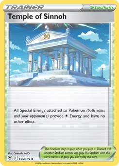 Temple of Sinnoh Pokemon card from Astral Radiance, card number 155