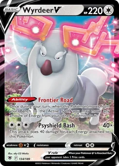 Wyrdeer V Pokemon card from Astral Radiance, card number 134