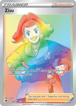 Zisu Pokemon card from Astral Radiance, card number 207