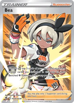 Bea Pokemon card from Astral Radiance Trainer Gallery, card number TG25