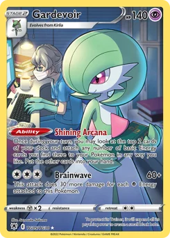 Gardevoir Pokemon card from Astral Radiance Trainer Gallery, card number TG05