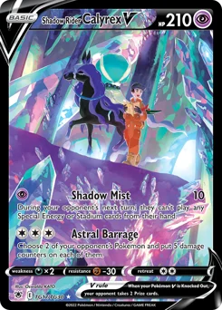 Shadow Rider Calyrex V Pokemon card from Astral Radiance Trainer Gallery, card number TG17