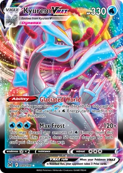 Kyurem VMAX Pokemon card from Lost Origin, card number 49