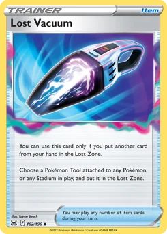 Lost Vacuum Pokemon card from Lost Origin, card number 162