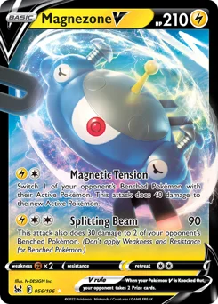 Magnezone V Pokemon card from Lost Origin, card number 56