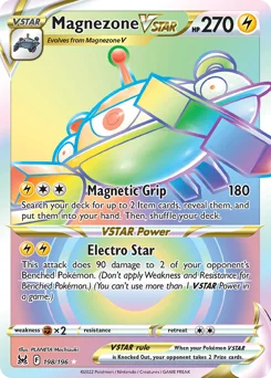 Magnezone VSTAR Pokemon card from Lost Origin, card number 198