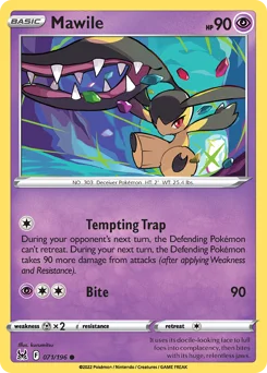 Mawile Pokemon card from Lost Origin, card number 71