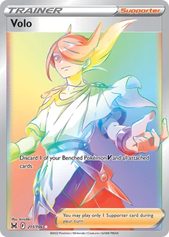 Volo Pokemon card from Lost Origin, card number 211