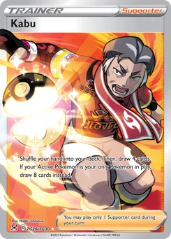 Kabu Pokemon card from Lost Origin Trainer Gallery, card number TG26