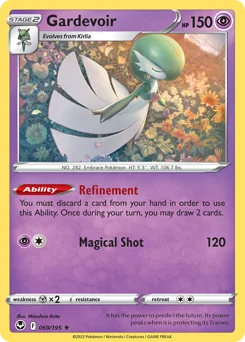 Gardevoir Pokemon card from Silver Tempest, card number 69