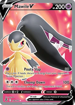 Mawile V Pokemon card from Silver Tempest, card number 178