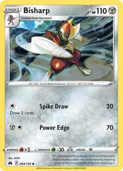 Bisharp Pokemon card from Crown Zenith, card number 93