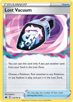 Lost Vacuum Pokemon card from Crown Zenith, card number 135
