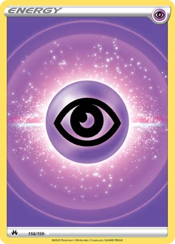 Psychic Energy Pokemon card from Crown Zenith, card number 156