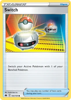 Switch Pokemon card from Crown Zenith, card number 144
