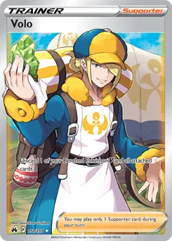 Volo Pokemon card from Crown Zenith, card number 151