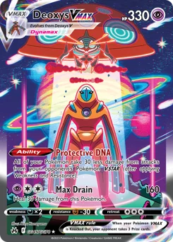Deoxys VMAX Pokemon card from Crown Zenith Galarian Gallery, card number GG45
