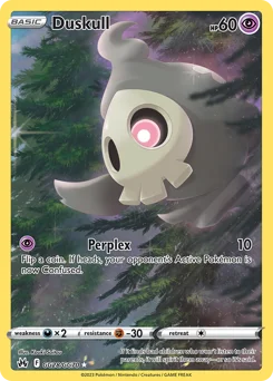 Duskull Pokemon card from Crown Zenith Galarian Gallery, card number GG28