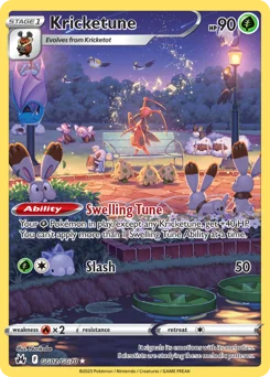 Kricketune Pokemon card from Crown Zenith Galarian Gallery, card number GG02