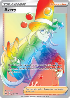 Avery Pokemon card from Chilling Reign, card number 211