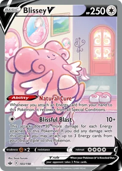 Blissey V Pokemon card from Chilling Reign, card number 183