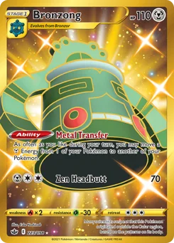 Bronzong Pokemon card from Chilling Reign, card number 223