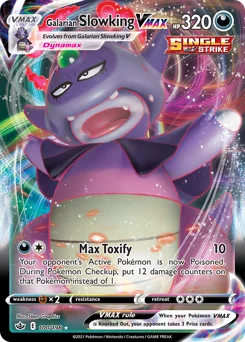 Galarian Slowking VMAX Pokemon card from Chilling Reign, card number 100