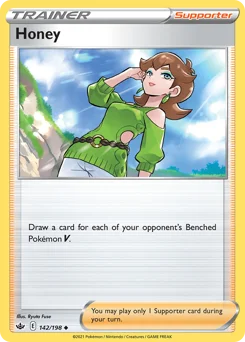 Honey Pokemon card from Chilling Reign, card number 142