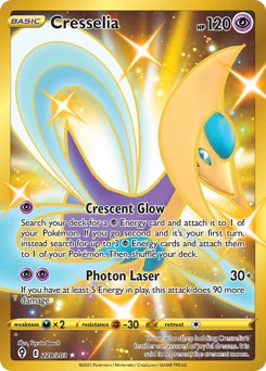 Cresselia Pokemon card from Evolving Skies, card number 228