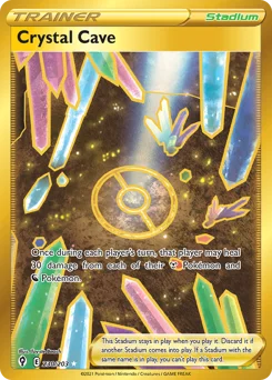 Crystal Cave Pokemon card from Evolving Skies, card number 230