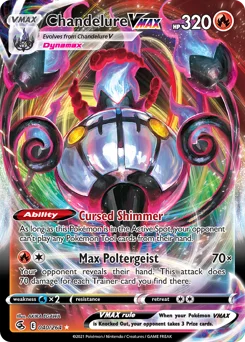 Chandelure VMAX Pokemon card from Fusion Strike, card number 40