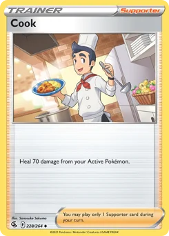Cook Pokemon card from Fusion Strike, card number 228