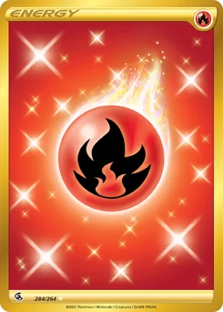 Fire Energy Pokemon card from Fusion Strike, card number 284