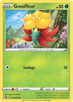 Gossifleur Pokemon card from Fusion Strike, card number 24