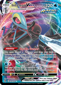 Inteleon VMAX Pokemon card from Fusion Strike, card number 79