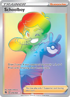 Schoolboy Pokemon card from Fusion Strike, card number 276