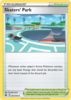 Skaters' Park Pokemon card from Fusion Strike, card number 242