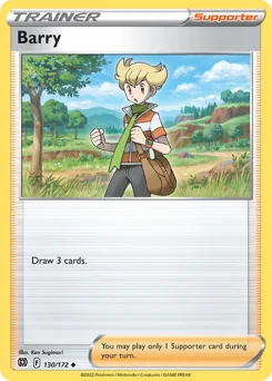 Barry Pokemon card from Brilliant Stars, card number 130