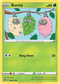 Burmy Pokemon card from Brilliant Stars, card number 9